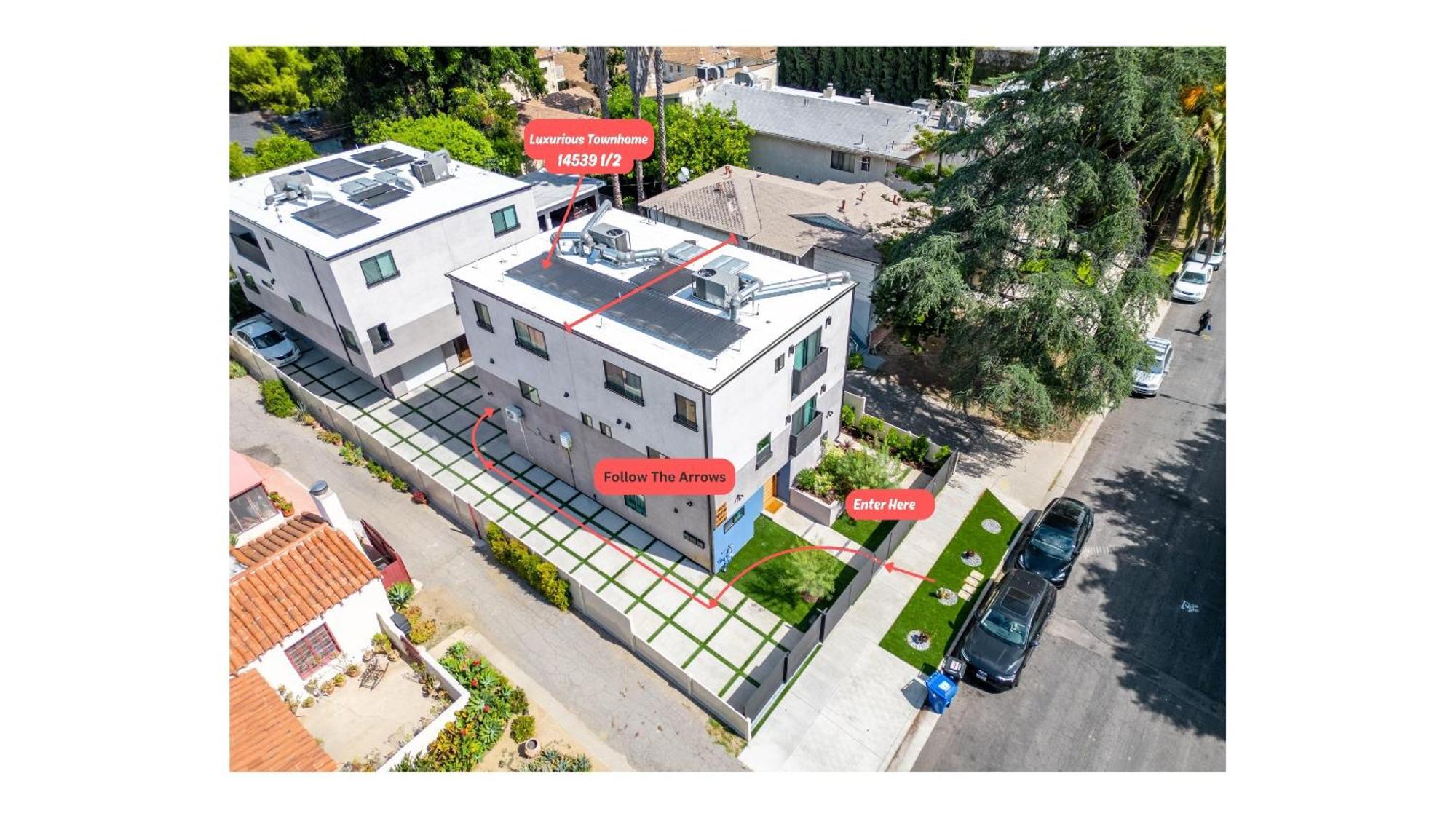 Luxurious Townhome W/3 Master Suites Gated Parking Los Angeles Eksteriør billede